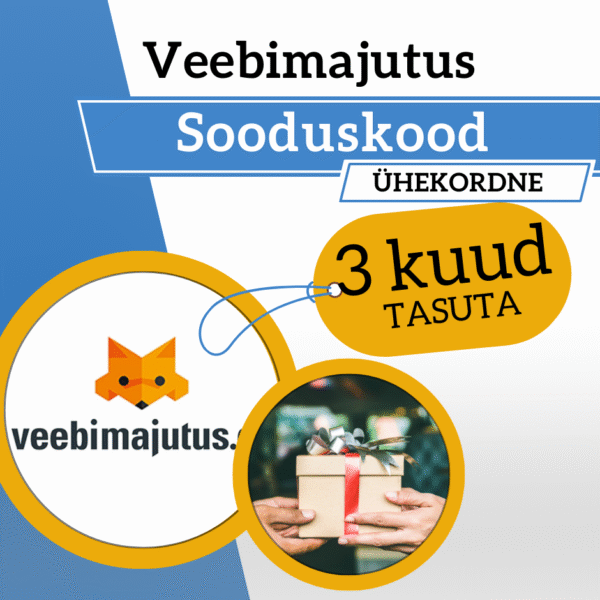 Veebimajutuse "3 kuud tasuta" sooduskood